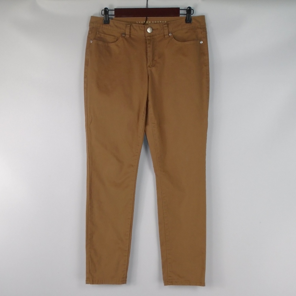 LC Lauren Conrad Skinny Pants Size 8 Brown Cotton